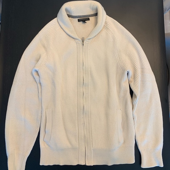 Banana Republic mens zip up shawl sweater size medium - Picture 2 of 5